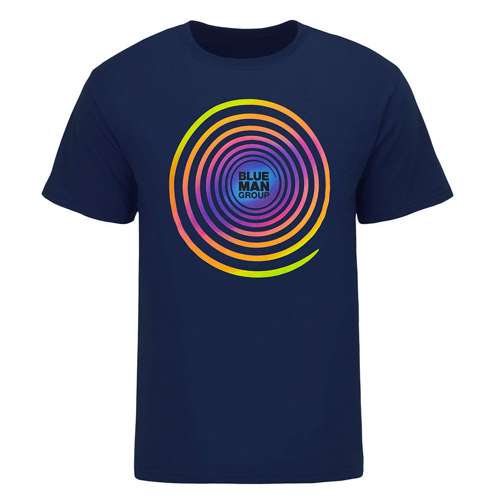 Blue Man Group Dark Blue Spiral Gradient T-Shirt | Cirque du