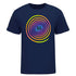 Blue Man Group Dark Blue Spiral Gradient T-Shirt - Front View