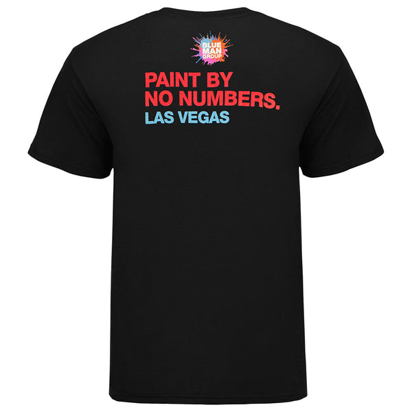 Blue Man Group Paint By No Numbers - Las Vegas T-Shirt in Black - Back View