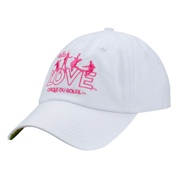 The Beatles LOVE Ladies Marquee Logo Hat in White - Left Side View