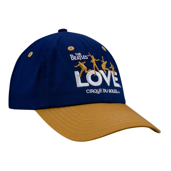 The Beatles LOVE Adult Marquee Logo Hat in Navy/Gold - Right Side View