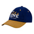 The Beatles LOVE Adult Marquee Logo Hat in Navy/Gold - Left Side View