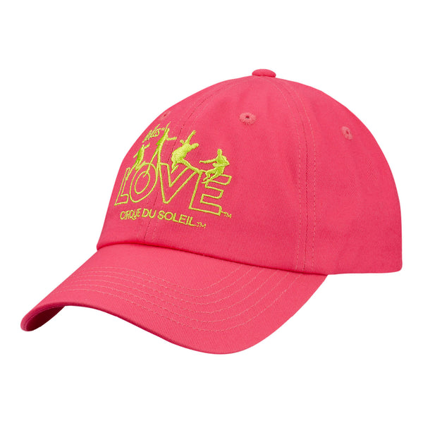 The Beatles LOVE Adult Marquee Logo Hat in Pink - Left Side View