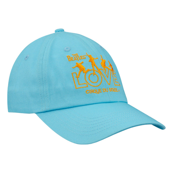 The Beatles LOVE Adult Marquee Logo Hat in Light Blue - Right Side View