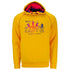 The Beatles LOVE Gradient Logo Sublimated Hooded Sweatshirt in Yellow - Front View