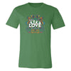 The Beatles LOVE Vintage Pattern Green T-Shirt