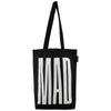 Mad Apple Recycled Canvas Tote in Black - Front View
