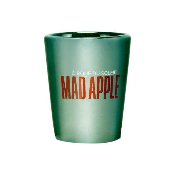 Mad Apple Marquee Shot Glass in Green - Front View