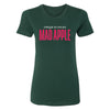 Mad Apple Ladies Marquee T-Shirt in Green - Front View