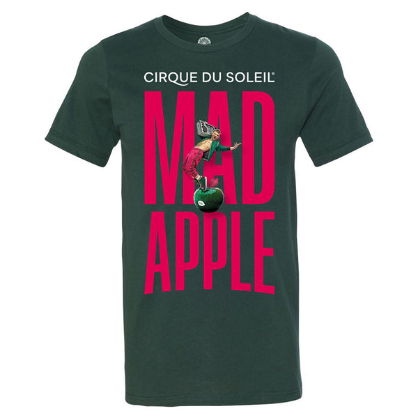 Mad Apple Marquee Boombox T-Shirt in Green - Front View