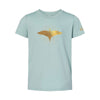 Alegría Gold Bird Youth T-Shirt in Dusty Blue