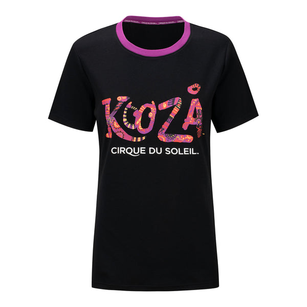 KOOZA Ladies Black Marquee T-Shirt - Front View