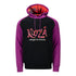 KOOZA Marquee Hooded Sweatshirt in Black and Purple - Front View