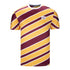 KOOZA Trickster Diagonal Striped T-Shirt in Red, Yellow and White - Front View
