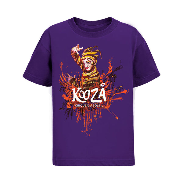 KOOZA Youth Trickster T-Shirt in Purple - Front View