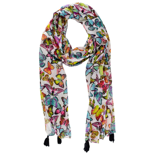 OVO Small Butterfly Print Scarf