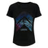 Crystal Ladies Chevron T-Shirt in Black - Front View