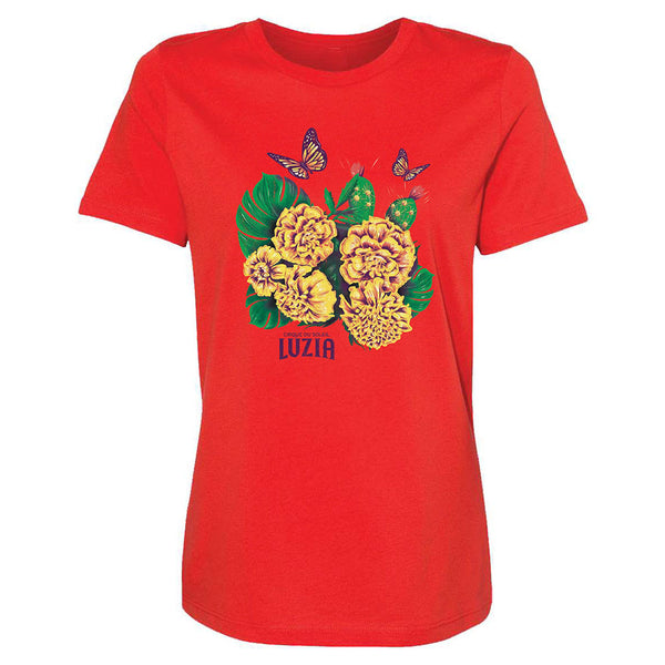 LUZIA Floral T-Shirt in Poppy - Front View