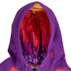 LUZIA Contrast Marquee Hooded Sweatshirt in Red and Purple - Zoomed in Hood View