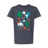 LUZIA Icons of Mexico Youth T-Shirt in Blue Grey - Front View