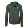 'Twas Marquee Hooded Sweatshirt in Heather Forrest Green - Back View