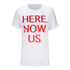 ECHO Here. Now. Us Ladies T-Shirt in White - Front View