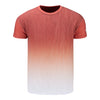 ECHO Wrinkle T-Shirt in Red and White Ombre - Front View