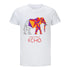 ECHO Elephant Mosaic Youth T-Shirt in White - Front View